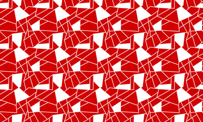 red seamless pattern vector.  modern patterned abstract texture background with abstract lines and squares
