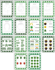 St. Patrick&rsquo;s Day Math Activities Tracing Worksheets