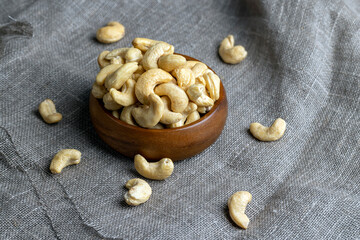 fresh cashew nuts on the table
