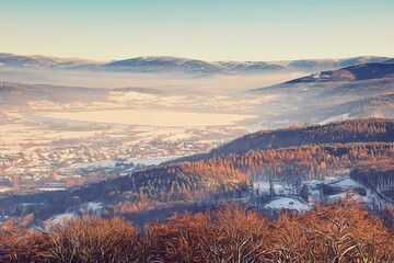 Fototapeta na wymiar Górskie zimowe krajobrazy