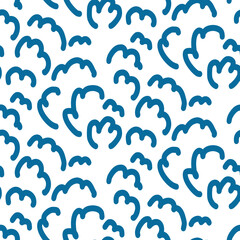 Seamless abstract ornament rainy cloudy sky