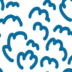 Seamless abstract ornament rainy cloudy sky