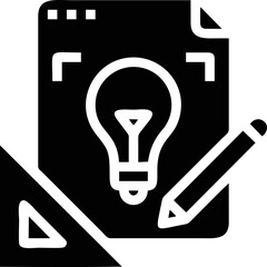 Idea icon symbol illustration vector image, creative bulb design illustration