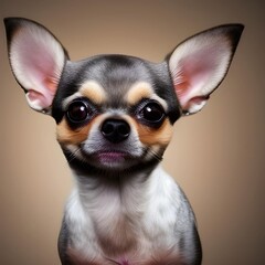 Una imagen hermosa de un perro chihuahua con grandes ojos, generado por inteligencia artificial