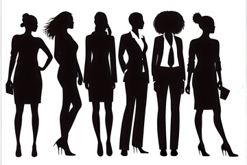 Silhouette of a woman, Black woman with beautifully dressed business suit