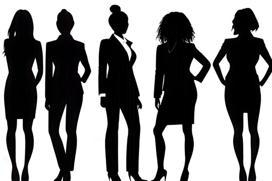 Silhouette of a woman, Black woman with beautifully dressed business suit
