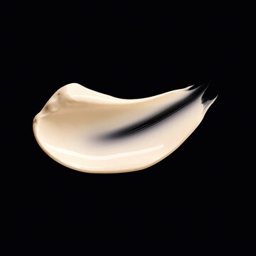 Gros plan texture cr&egrave;me jaune cosm&eacute;tique