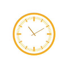 Clock icon. Vector illustration on bflo background.