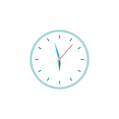 Clock icon. Vector illustration on a white background.