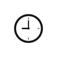 Clock icon. Flat style. vector.