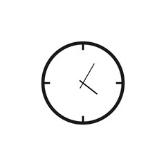 Clock icon. Flat style. vector.