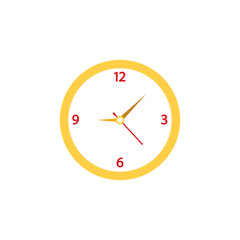 Clock icon. Vector illustration on a white background.