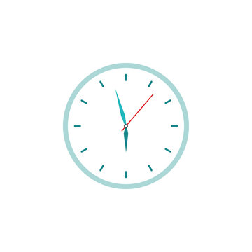 Clock icon. Vector illustration on a white background.