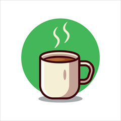 Coffee cup icon vector Illustration .