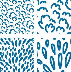 Seamless abstract ornament rainy cloudy sky