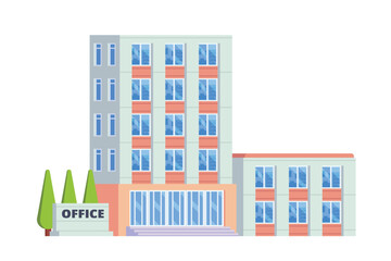 Vector elements office buildings for city illustration