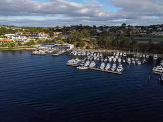 Yacht marina, Swan River, Western Australia