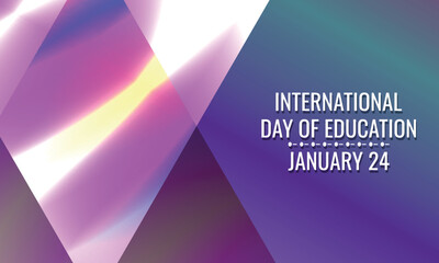 International Day of Education. Vector Illustration. Suitable for greeting card poster and banner