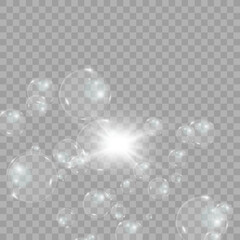 	
Bubble vector. soap bubble on a transparent background. Vector design.