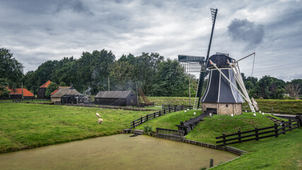 In the open air museum on a cloudy summer day, Enkhuizen, the Netherlands. - 564677607