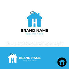 Creative letter H home house logo design, initial H letter home shaped, Modern flat icon design  template
H logo for real estate, Realtor, property, construction, architecture, home, company, Business