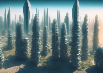 Future Cities, Generative AI Illustration