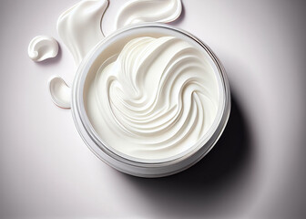 Cream Texture background close up, AI Generated