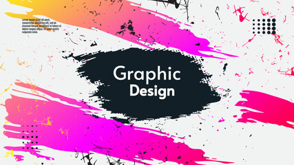 Vector illustration. Art paint brush and splash. White background with bright gradient scratches. Gradient colors. Design for wallpaper, background, banner, invitation.