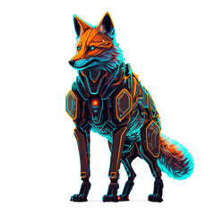 Neon Fox: Bright and Bold Vector Illustration