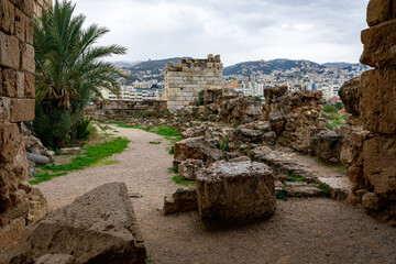 Byblos Crusader Castle, Lebanon. It was built by the Crusaders in the 12th century, one of oldest...