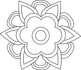 Mandala in black and white