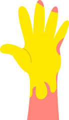 Hand in paint. Holly