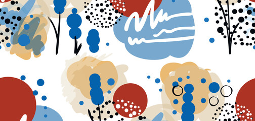 Seamless pattern abstract background  nature art.