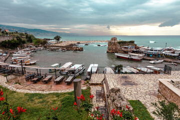 Historic Harbor and Waterfront in the Ancient City of Byblos - Beirut, Lebanon.