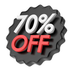 3D seventy percent off. 70% off. Black Friday sale.