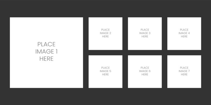 7 space frames blank design mockup preview