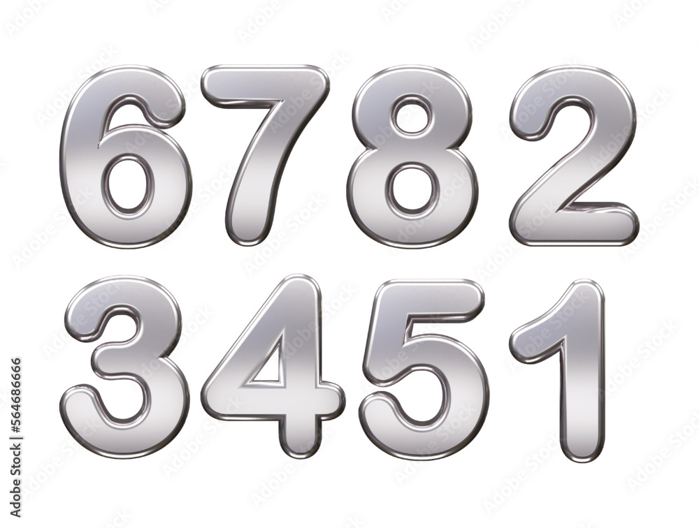 Poster number text effect vector illustration 3d rendering