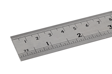 Close up steel ruler, png