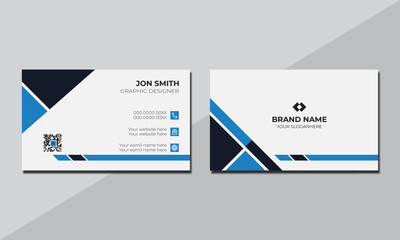 Creative minimal unique business card design, Double-sided professional business card design template.