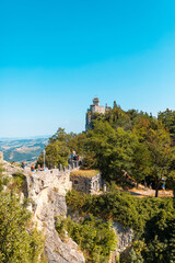 Fototapeta na wymiar Seconda Torre - Cesta in the republic San Marino, Italy