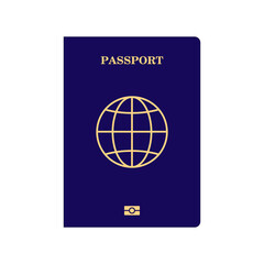 Passport icon. Flat Design isolated on white background. Passport illustration. vector