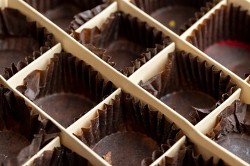 Empty box packaging for chocolates