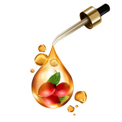 Rose hip oil natural cosmetic skin care