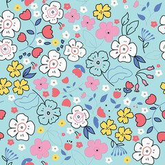 Seamless floral pattern, latest textile engraving printing designs, Amazing fabric Abstract Background, Halftone Flowers Bouquet, Floral illustration, for greeting card, textile and digital print