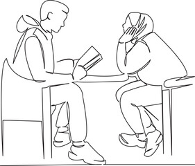 muslim girl and muslim boy students