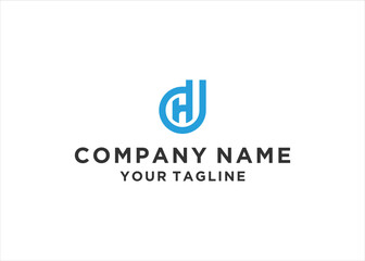 DH letter logo design vector illustration	