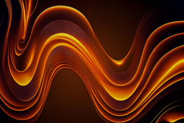Abstract natural background with flowing gold lines and waves on light