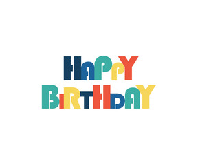 Happy birthday colorful vector illustration editable for party banners, covers, greetings, invitations, stickers and gift car