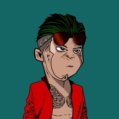 design character cartoon monkey men portrait