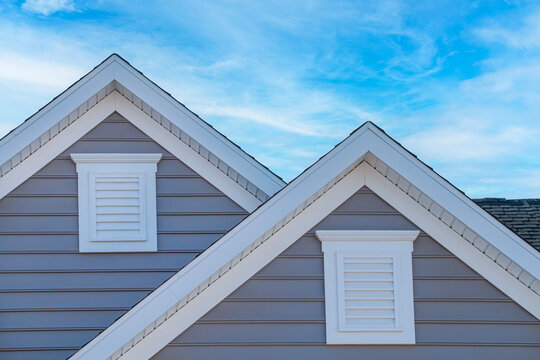 Matching peaks of a roof on a new home